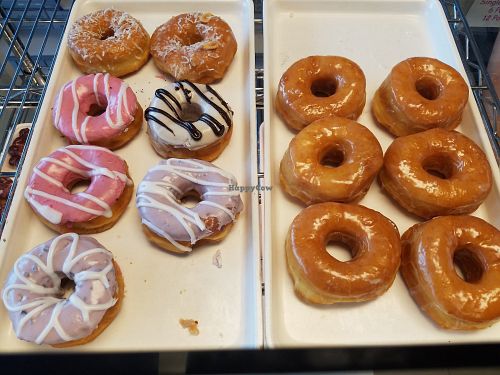Vegan options at Glazed Donut Bar in Whittier