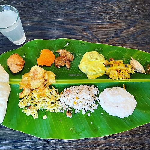 banana leaf at Tirupathi Bhimas in Milpitas