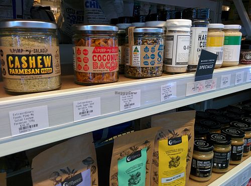 some of the products at Bitten Goodfoods in Braddon