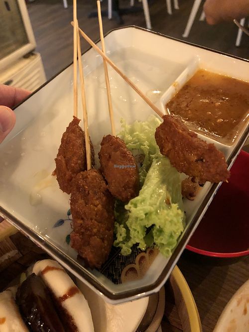 Satay - overspiced and lost the pork flavor at Vegan Curry Rice in West Singapore