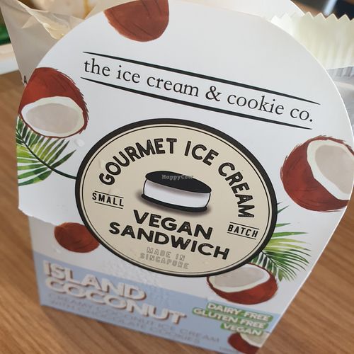 Vegan sandwich ice cream at Vegan Curry Rice in West Singapore