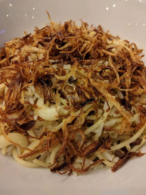 Koshary at Shishah Nasir Al-Masri in Bangkok