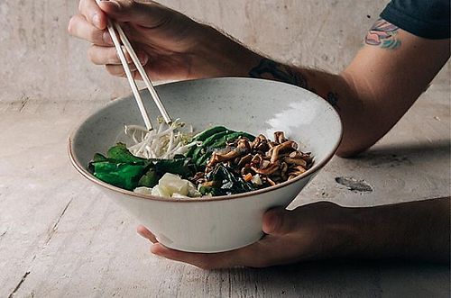 Standard vegan option. at L'a Pacific Food in Brasilia