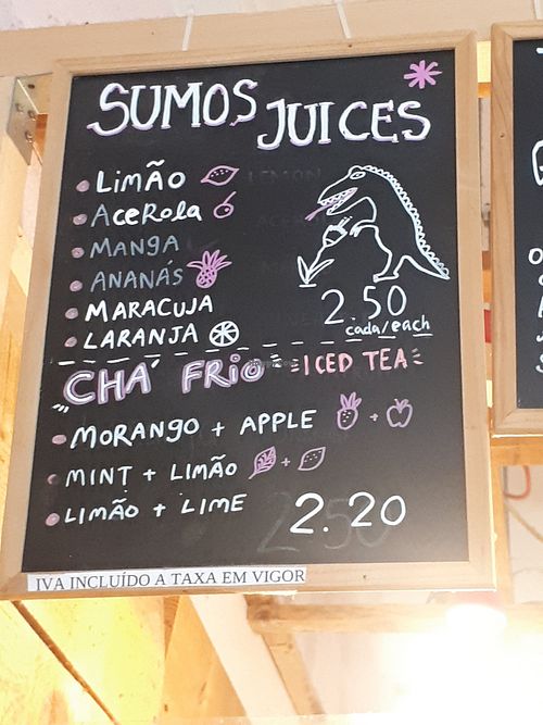 Menu at Moko Veggie Cafe - Anjos in Lisbon