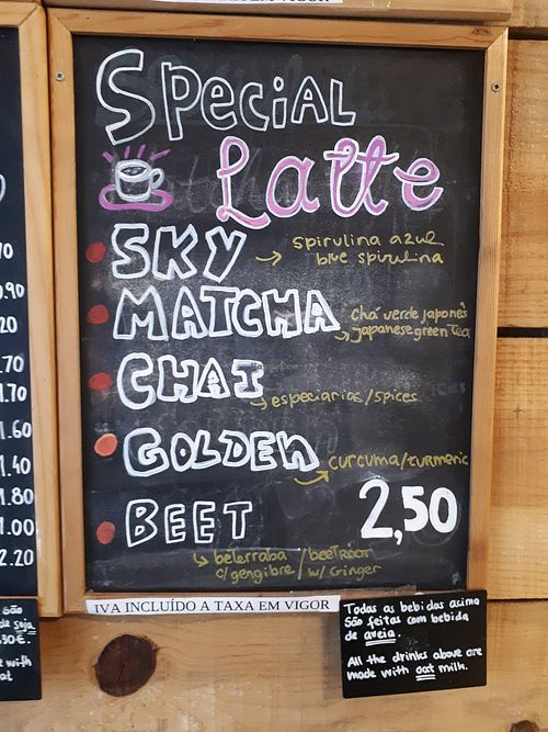 Menu at Moko Veggie Cafe - Anjos in Lisbon