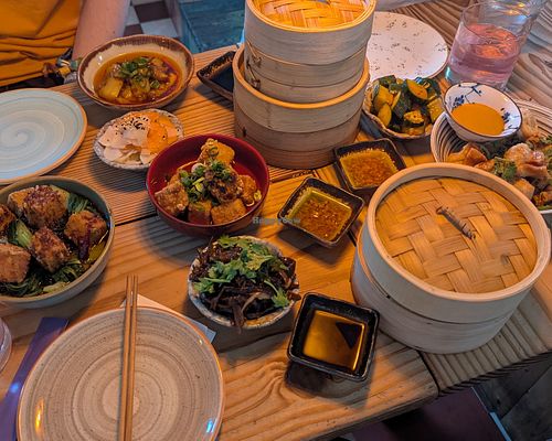 Various dishes from their menu at Dubbel Dubbel Kolibri in Gothenburg