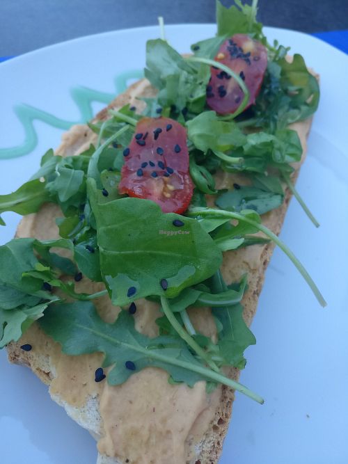 Houmous toast at Jazzy Bar in Fuengirola