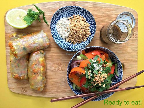 Rice paper wraps at 3 Green Meals in Kiels Mountain