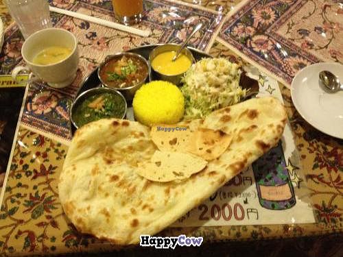 Vegetarian set menu at Roopali in Hiroshima