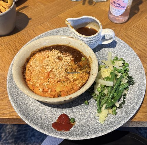 Delicious vegan lentil cottage pie   at The Vine in Wolverhampton