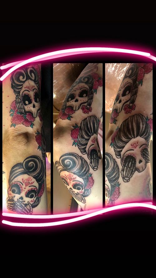 Catrinas at The Lucky Sailor Tattoo in Lloret De Mar