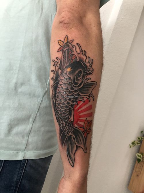 Koi fish at The Lucky Sailor Tattoo in Lloret De Mar