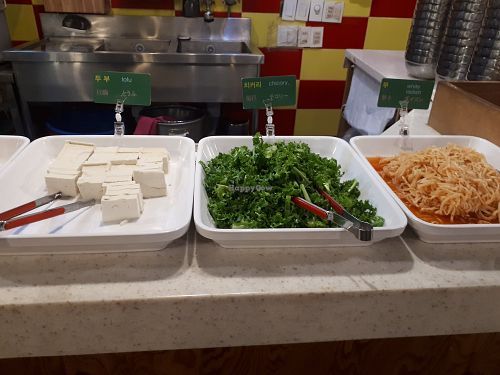 Ingredients (radish is probably not vegan) at Bibiri 2 - 비비리2 in Seoul