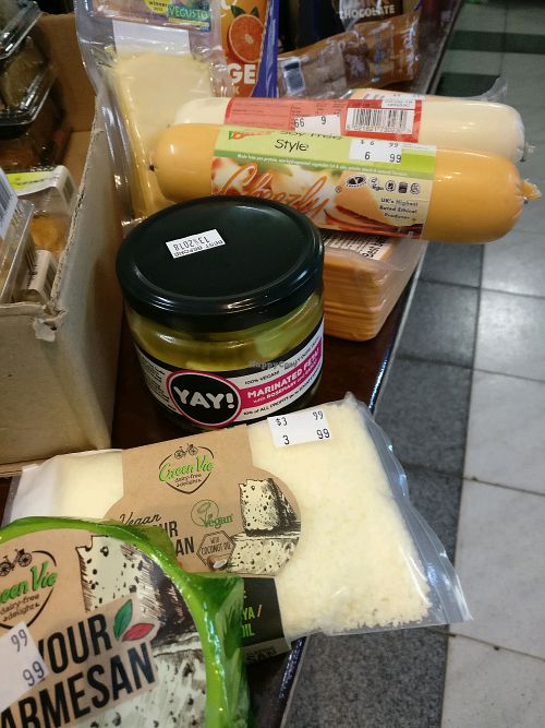 cheese at Sibling Vegan Grocer & Liquor in Altona