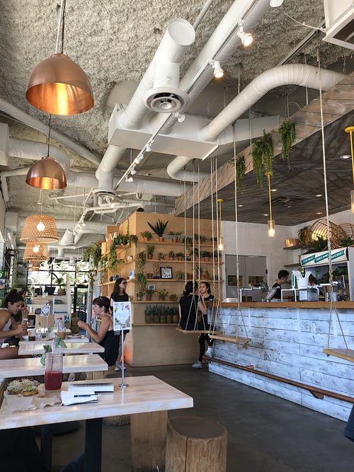 The inside of the restaurant/cafe at Buddha-Full - Northwoods Village in North Vancouver