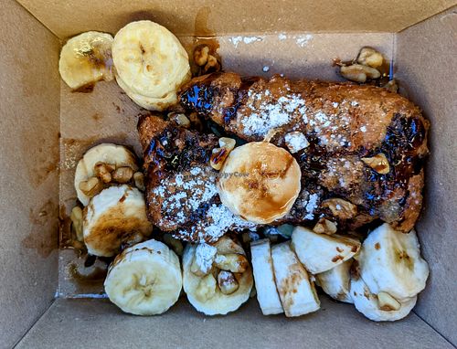 Monkey Business dessert (vanilla ice cream in separate container) at The Modern Vegan in Las Vegas