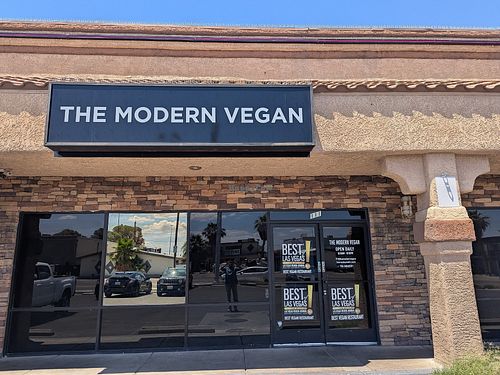 Front of restaurant at The Modern Vegan in Las Vegas