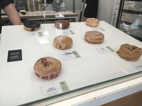 selection at Crosstown Doughnuts Vegan in London