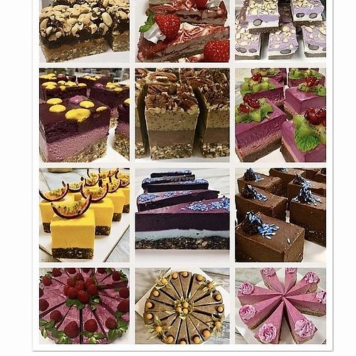 Raw vegan cakes at Ginger - Radhusplatsen in Helsingborg