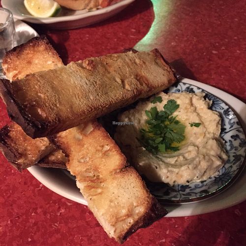 Smoky eggplant dip  at Carmen Jones in Auckland