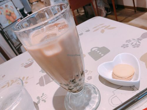 Soy milk bubble tea  at Aina Cafe in Osaka