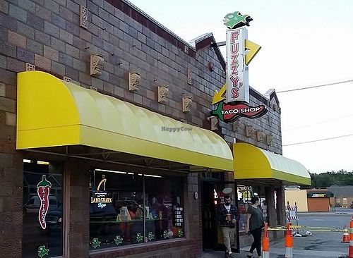 Outside at Fuzzy's Taco Shop in Topeka