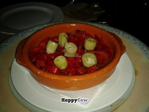 Marinated peppers and artichoke hearts at Canadu in Malaga