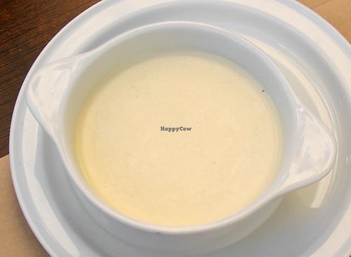 ajo blanco as the first course of 11 euro menu del dia. at Canadu in Malaga