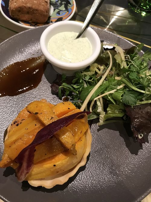 Appetizer. Tart. Vegan at Dame Nature in Saint-laurent-du-var