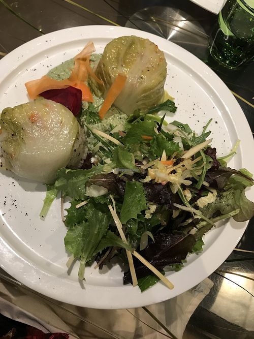 Special of day vegan cabbage stuffed with herb rice at Dame Nature in Saint-laurent-du-var