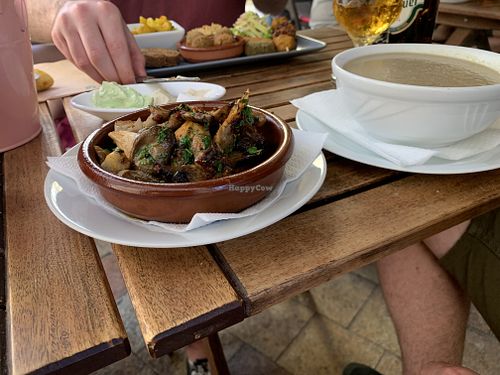 Mushrooms Pil pil at El Vegetariano de la Alcazabilla in Malaga