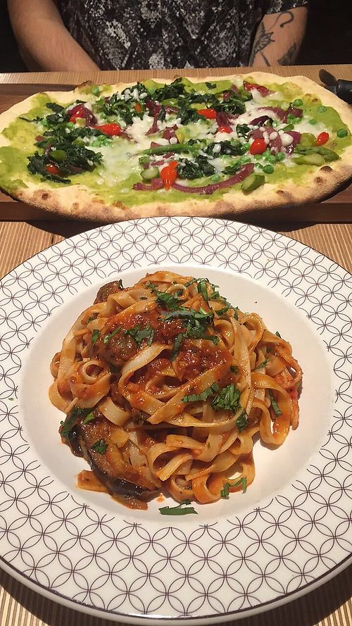 Vegan Fettuccine Con Melanzane at ASK Italian in Sutton Coldfield
