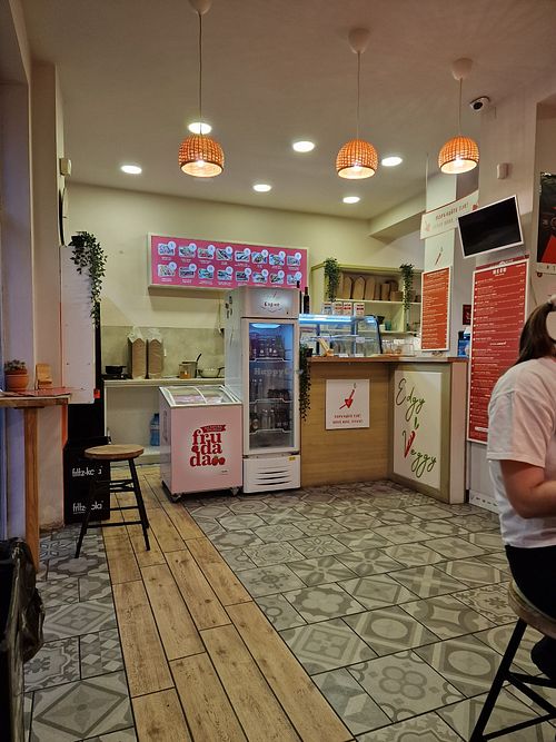 Inside at Edgy Veggy in Sofia