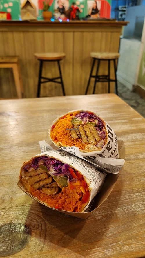 Tempeh Burrito at Edgy Veggy in Sofia