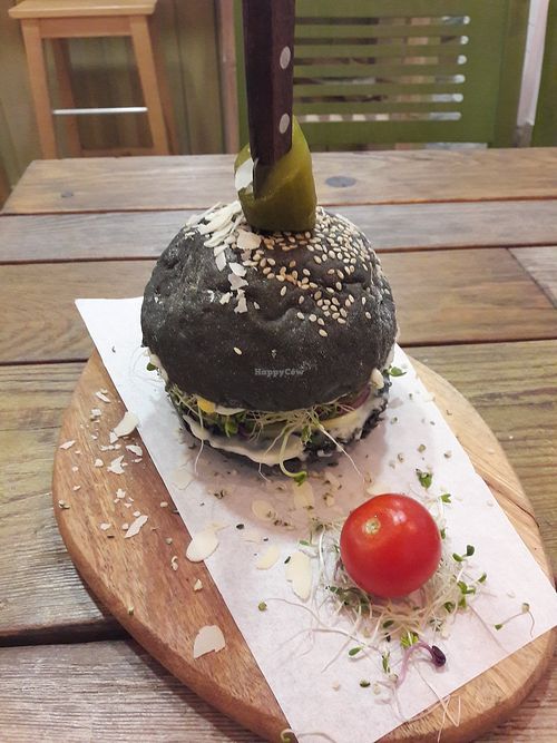 Burger at Edgy Veggy in Sofia