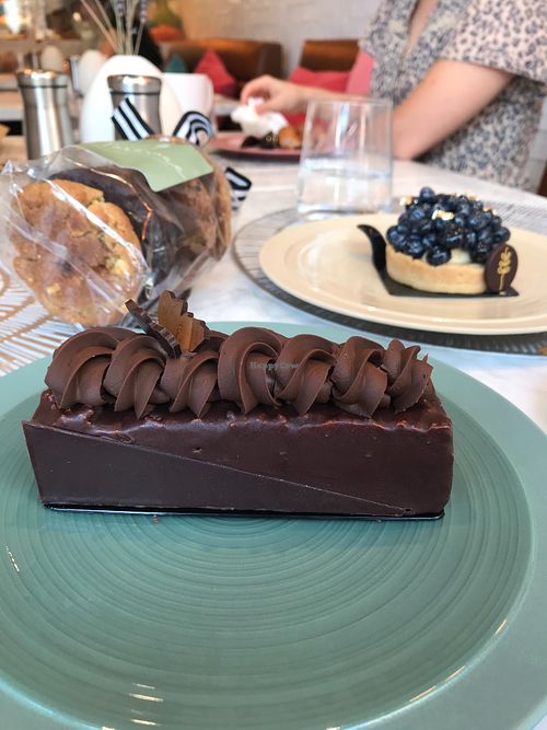 Brownie and blueberry tart at L'Artisane Creative Bakery in Coral Gables