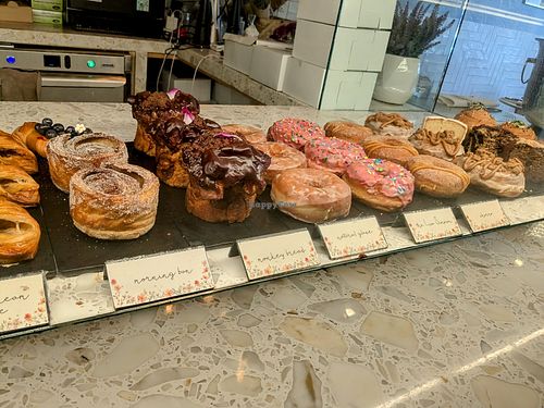 Dessert display at L'Artisane Creative Bakery in Coral Gables