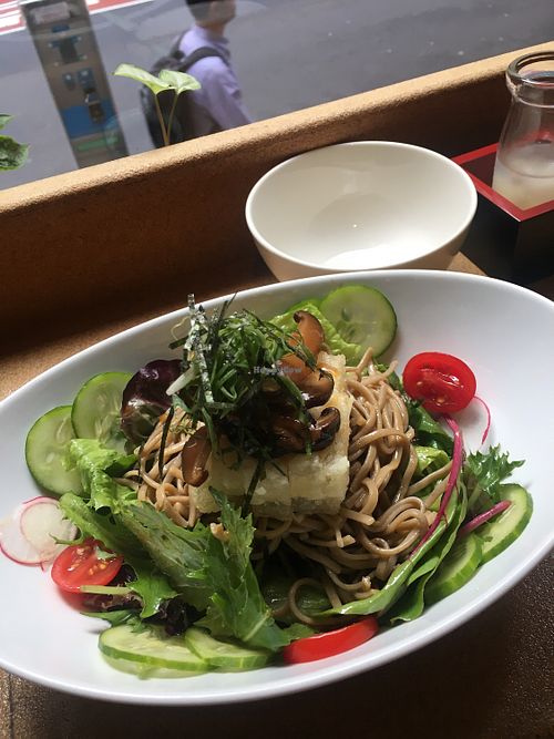 Soba noodle salad with agedashi tofu  at O'Uchi in Sydney