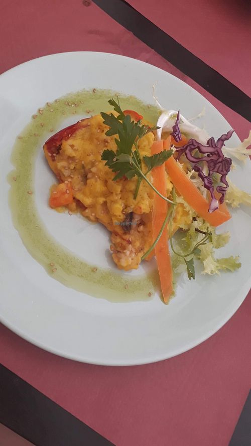 Red pepper with stuffing at Espiga in Torremolinos