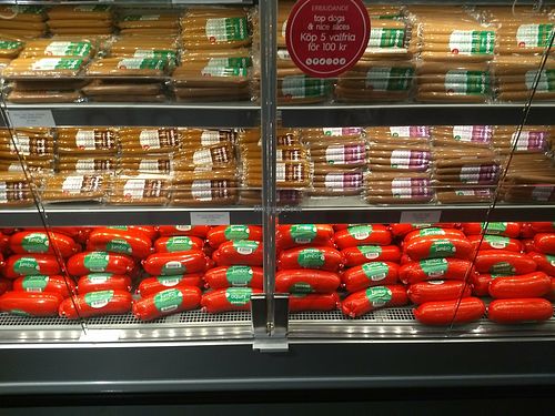 Sausages at Goodstore - Asogatan in Stockholm