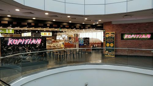 stall is located inside this kopitiam food court on 2nd storey  at Raj Restaurant - Changi Business Park in East Singapore