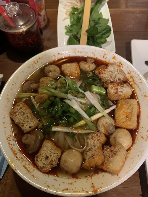 Spicy tofu & mushroom pho (VE/GF)  at Pho - Balham in South West London