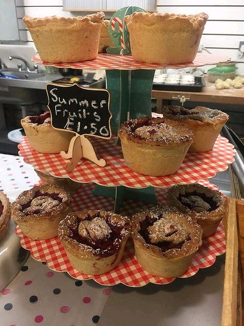 Fruit pies at C&R Catering and Vegan Foods in Barnsley