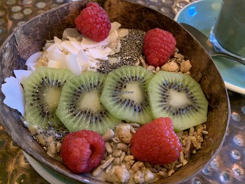 Peanut smoothie bowl  at Avobar in London