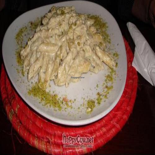 Vegan Penne with creamy sauce at Haiku in Catania