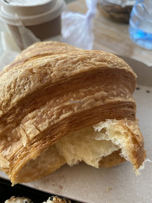 Vegan croissant (super flakey and delicious )  at Dharma Coffee & Juice in Ubud