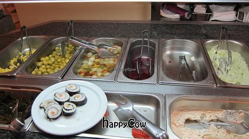 Another view of the buffet, which was replenished from time to time. at Loving Hut in Malaga