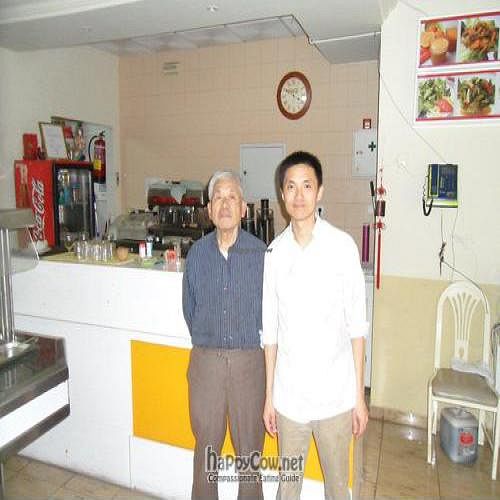 The owner and his son.  Wonderful people, great food! at Loving Hut in Malaga