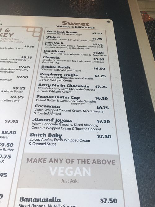 Dessert options  at Smaaken Waffle Sandwiches - Food Truck in Beaverton