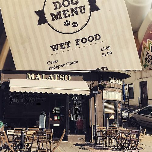 Dog menu at Malatso in Paisley